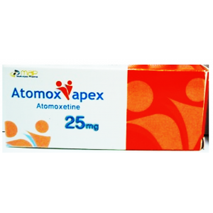Atomox apex 25 mg ( Atomoxetine ) 30 capsules